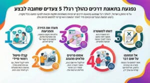 אינפוגרפיקה תאונת דרכים עם הולך רגל אינפוגרפיקה