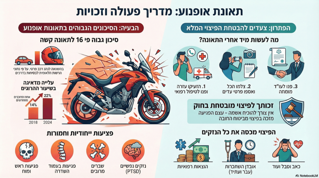 עורך דין תאונות אופנוע